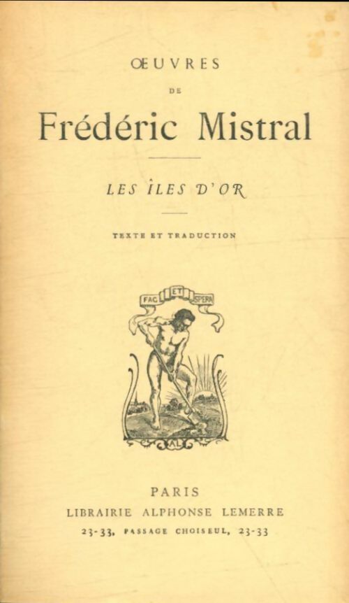 Livrenpoche : Les îles d'or - Frédéric Mistral - Livre
