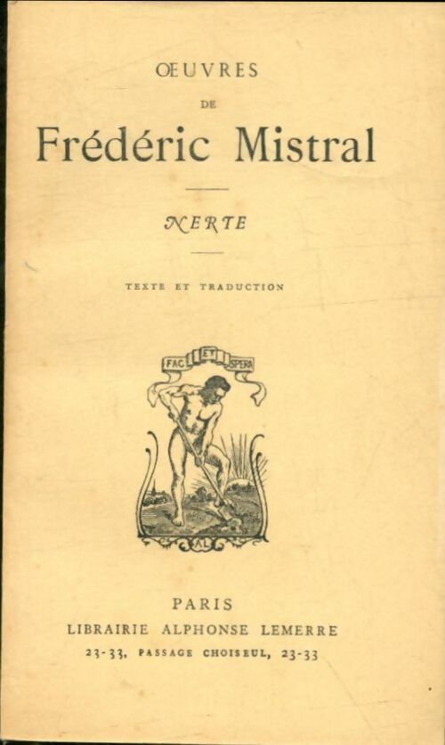 Livrenpoche : Nerte - Frédéric Mistral - Livre