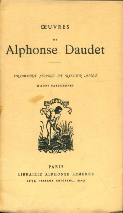 Livrenpoche : Fromont jeune et Risler aîné - Alphonse Daudet - Livre