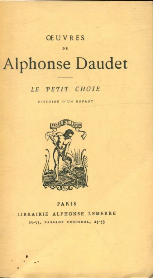 Livrenpoche : Le petit chose - Alphonse Daudet - Livre
