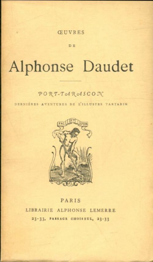 Livrenpoche : Port Tarascon - Alphonse Daudet - Livre