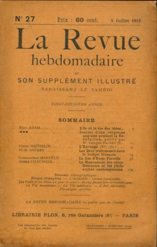 Livrenpoche : La revue hebdomadaire 22e année n°27 - Collectif - Livre