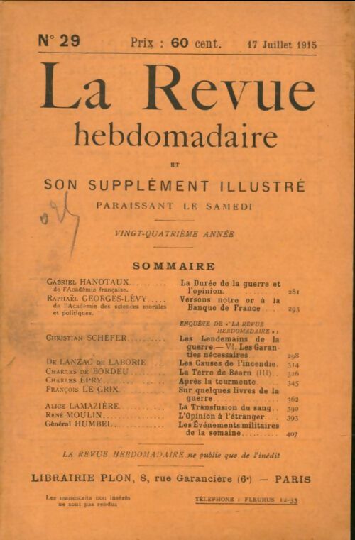 Livrenpoche : La revue hebdomadaire 24e année n°29 - Collectif - Livre