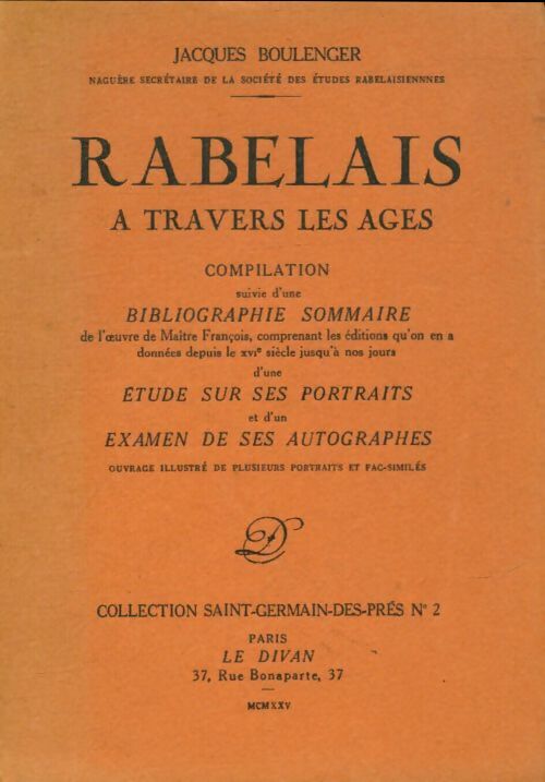 Livrenpoche : Rabelais à travers les âges - Jacques Boulenger - Livre