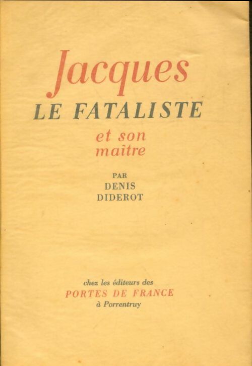 Livrenpoche : Jacques le fataliste et son maître - Denis Diderot - Livre