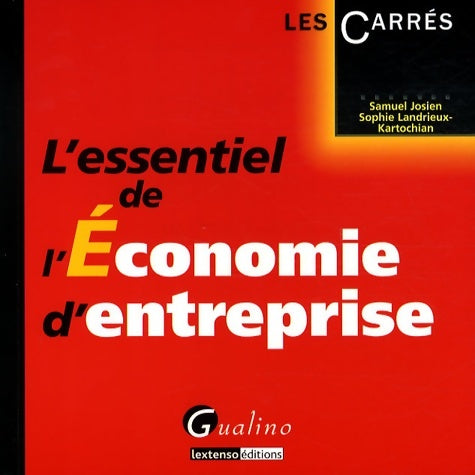 Livrenpoche : L'essentiel de l'économie d'entreprise - Samuel Josien - Livre