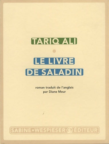 Livrenpoche : Le livre de saladin - Tariq Ali - Livre
