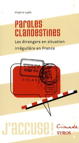 Livrenpoche : Paroles clandestines - Virginie Lydie - Livre
