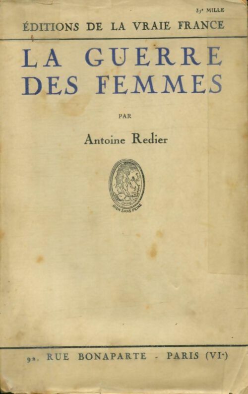 Livrenpoche : La guerre des femmes - Antoine Redier - Livre