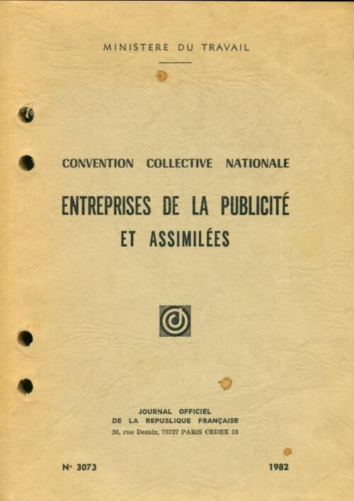 Livrenpoche : Convention collective nationale : Entreprise de la publicité et assimilés - Collectif - Livre