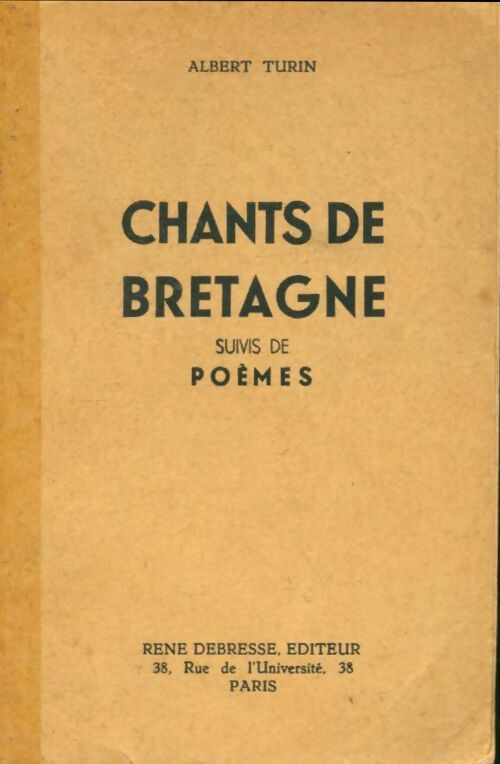 Livrenpoche : Chants de Bretagne - Albert Turin - Livre