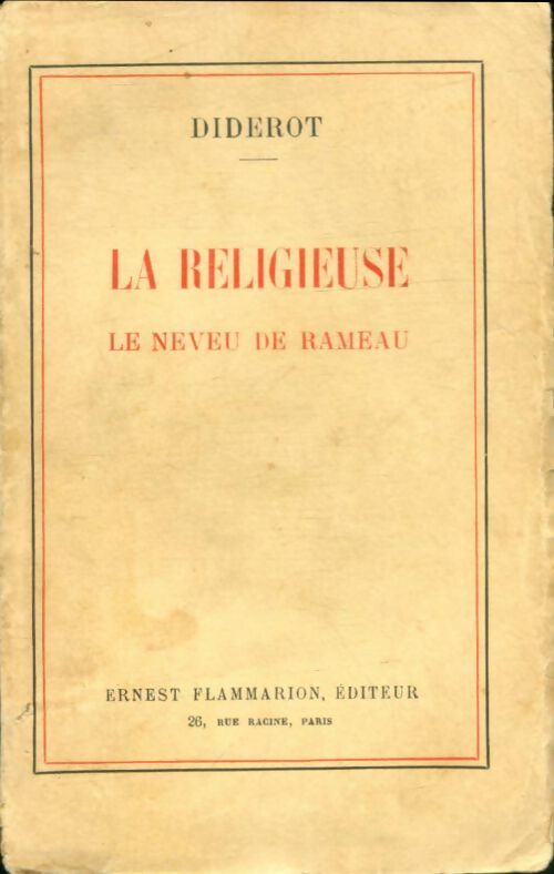 Livrenpoche : La religieuse / le neveu de Rameau - Denis Diderot - Livre
