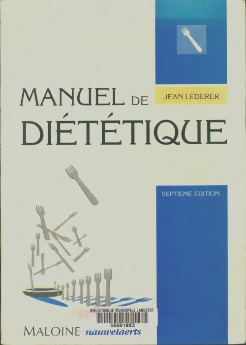 Livrenpoche : Manuel de diététique 7e édition - J. Lederer - Livre