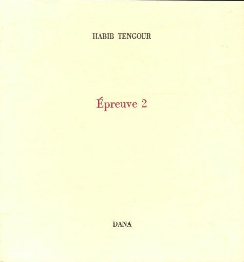 Livrenpoche : Épreuve 2 - Habib Tengour - Livre