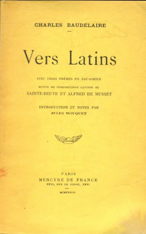 Livrenpoche : Vers Latins - Charles Baudelaire - Livre