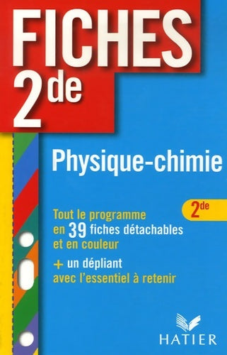 Livrenpoche : Fiches bac physique-chimie Seconde - Patrice Brossard - Livre