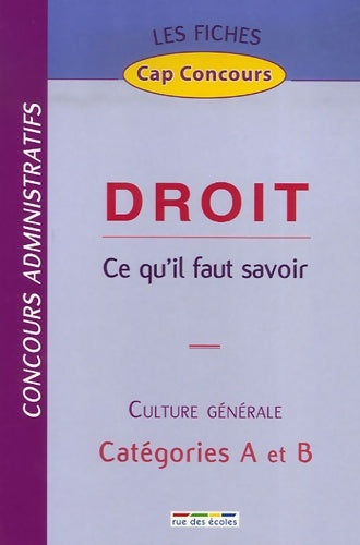 Livrenpoche : Droit : Ce qu'il faut savoir - Valérie Chamarro - Livre