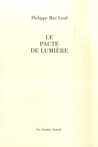 Livrenpoche : Le Pacte de lumière - Philippe Mac Leod - Livre