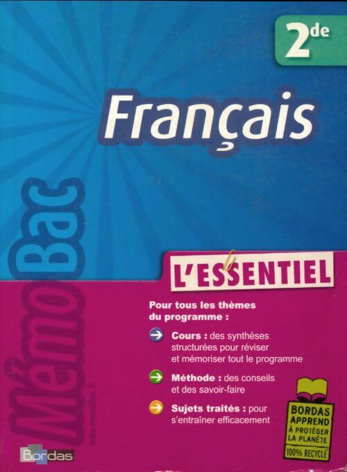 Livrenpoche : Memobac essentiel français Seconde - Hélène Papiernik - Livre