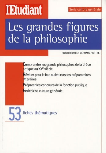 Livrenpoche : Les grandes figures de la philosophie - Olivier Dhilly - Livre