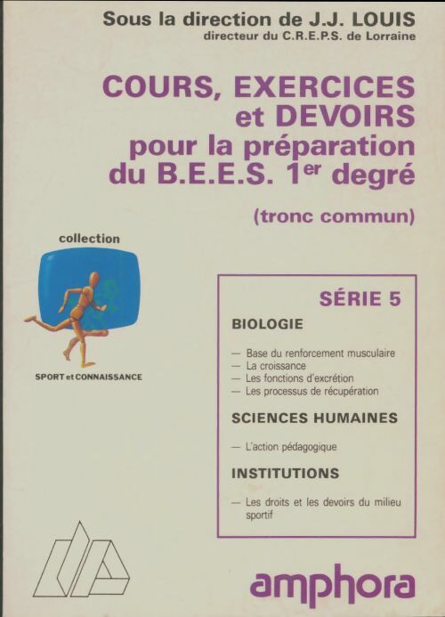 Livrenpoche : Cours exercices et devoirs pour la préparation du Bees 1er degré : Tronc commun série 5 - Jean-Marc Louis - Livre