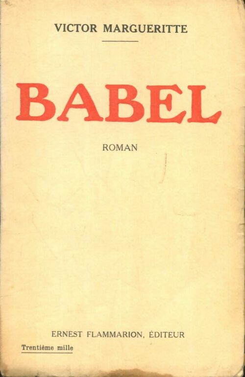 Livrenpoche : Babel. - Victor Margueritte - Livre