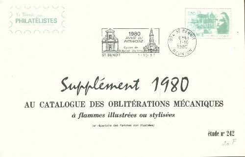 Livrenpoche : Supplément 1980 au catalogue des oblitérations mécaniques n°242 - Collectif - Livre