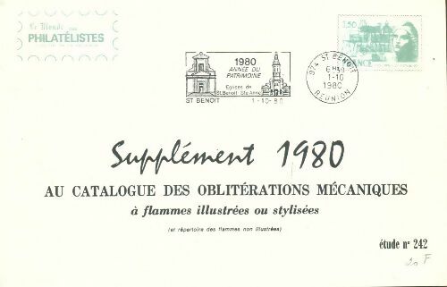Supplément 1980 au catalogue des oblitérations mécaniques n°242 - Collectif -  Le monde des philatélistes - Livre