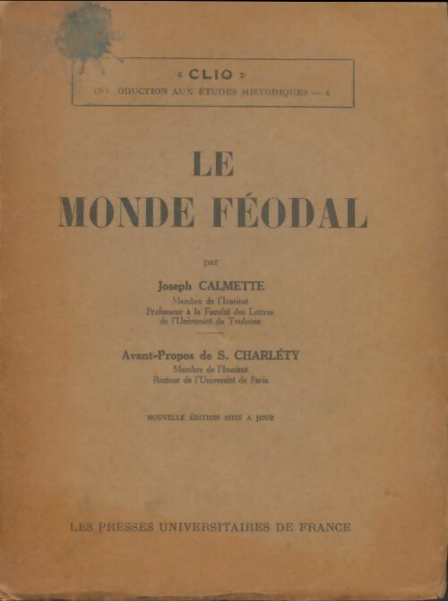Livrenpoche : Le Monde féodal - Joseph Calmette - Livre