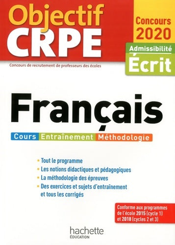 Livrenpoche : Objectif CRPE Français 2020 - Véronique Bourhis - Livre