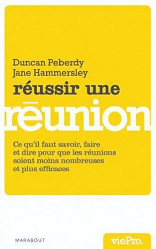 Livrenpoche : Réussir une réunion - Duncan Peberdy - Livre