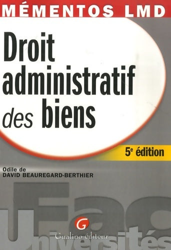 Livrenpoche : Droit administratif des biens - Odile De David Beauregard-berthier - Livre