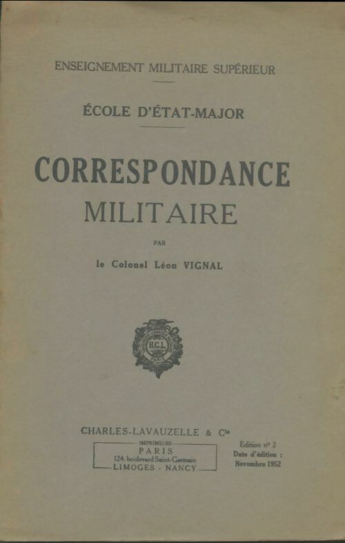 Livrenpoche : Correspondance militaire - Léon Vignal - Livre
