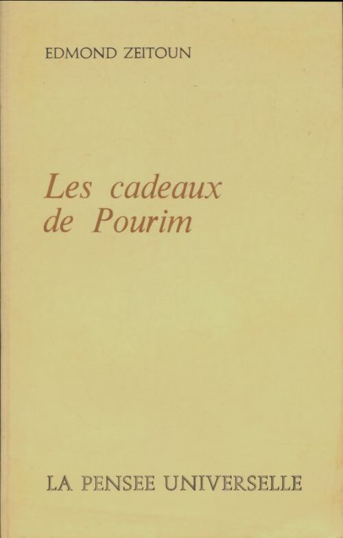 Livrenpoche : Les cadeaux de Pourim - Edmond Zeitoun - Livre