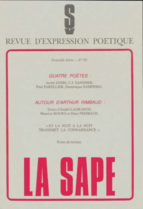 Livrenpoche : La sape n°28 - Collectif - Livre