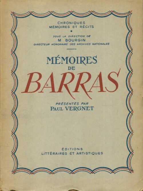 Livrenpoche : Mémoires de Barras  - Paul Vergnet - Livre