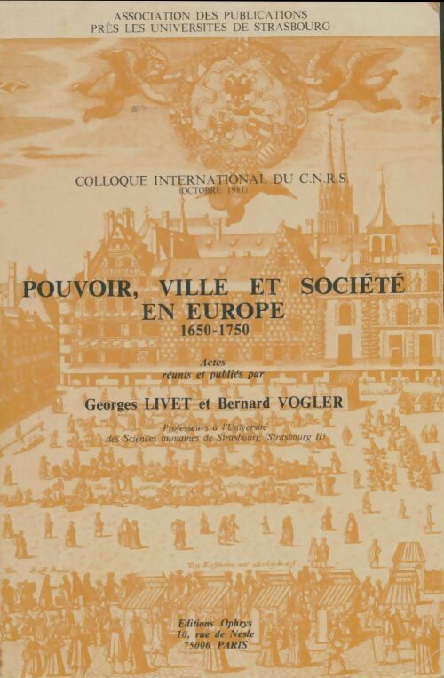 Livrenpoche : Pouvoir, ville et société en Europe : 1650-1750 - Collectif - Livre
