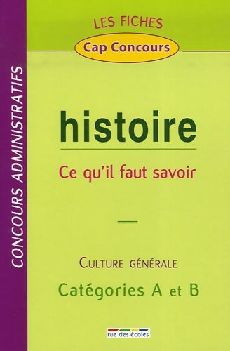 Livrenpoche : Fiches histoire catégories a et b - Collectif - Livre