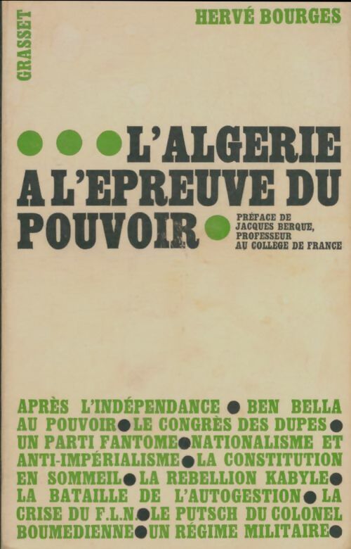 Livrenpoche : L'Algérie à l'épreuve du pouvoir - Hervé Bourges - Livre