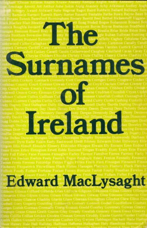 Livrenpoche : The Surnames of Ireland - Edward MacLysaght - Livre