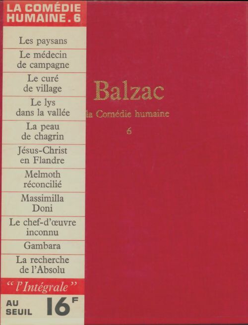 Livrenpoche : La comédie humaine Tome VI - Honoré De Balzac - Livre