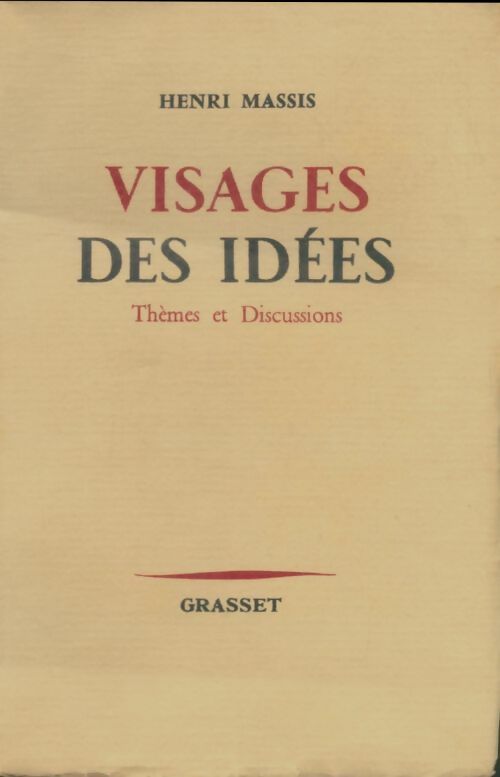 Livrenpoche : Visages des idées - Henri Massis - Livre