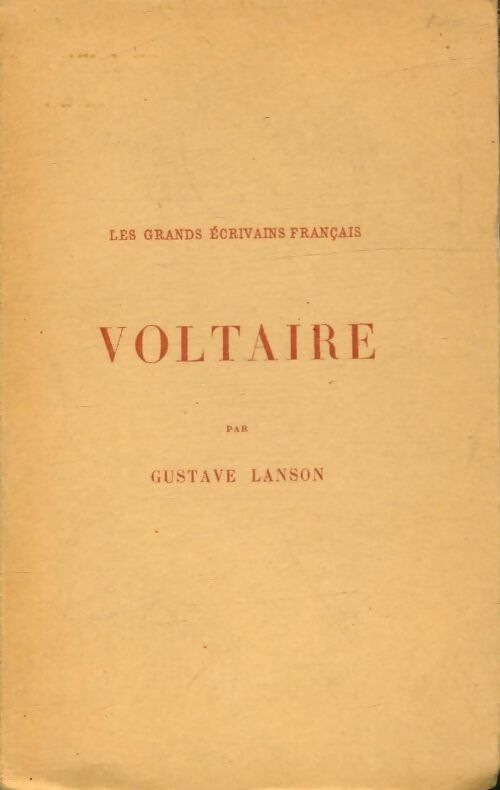Livrenpoche : Voltaire - Gustave Lanson - Livre