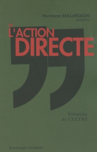 Livrenpoche : De l'action directe - Voltairine De Cleyre - Livre