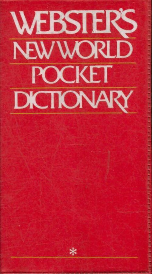 Webster's new world pocket dictionary - David B Guralnik -  Simon and schuster - Livre