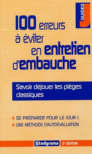 Livrenpoche : 100 erreurs à éviter en entretien d'embauche - Thierry Spencer - Livre