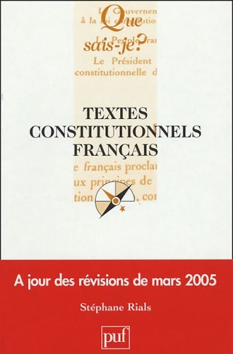 Livrenpoche : Textes constitutionnels français - Stéphane Rials - Livre