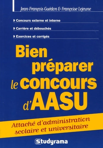 Livrenpoche : Bien préparer le concours d'aasu - Jean-François Guédon - Livre