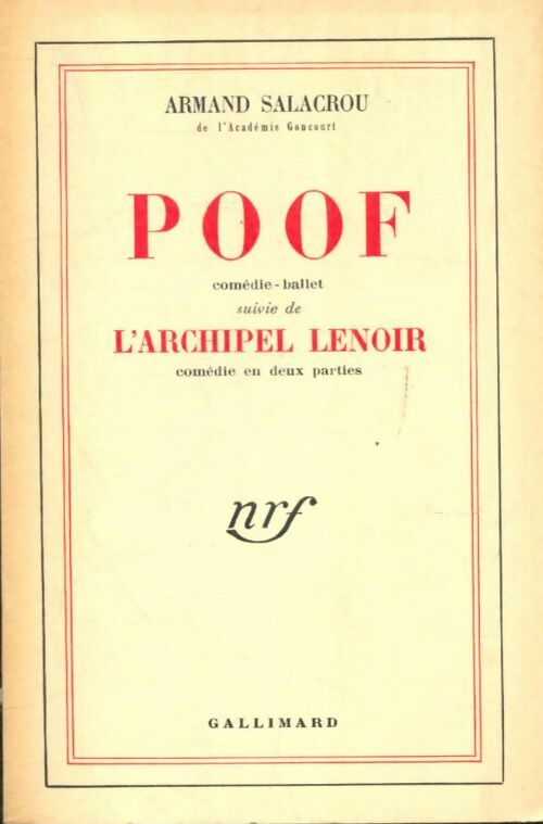 Livrenpoche : Poof / L'archipel Lenoir - Armand Salacrou - Livre
