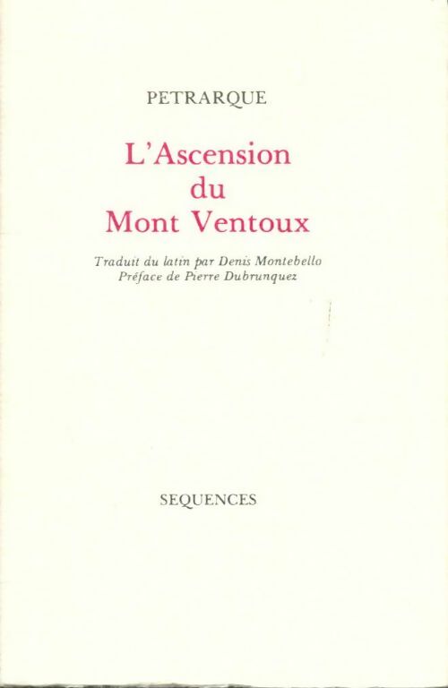 Livrenpoche : L'Ascension du Mont Ventoux - Francesco Petrarca - Livre